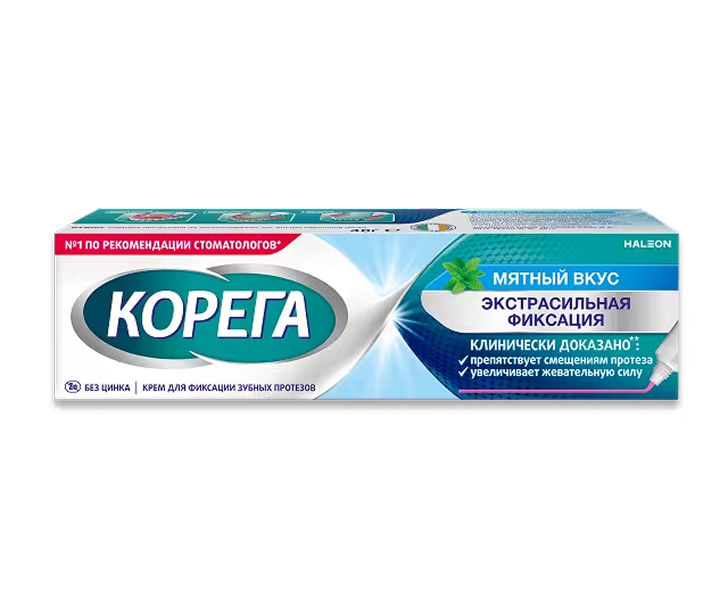 Крем для фиксации зубных протезов Корега Мятный вкус