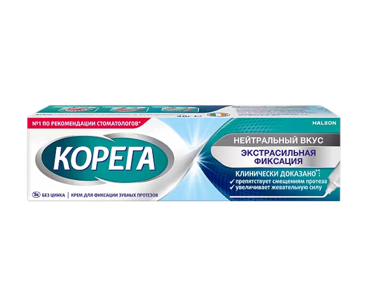 Крем для фиксации зубных протезов Корега Нейтральный вкус